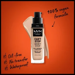NYX Can’t Stop Won’t Stop Foundation Fond de Teint 24h