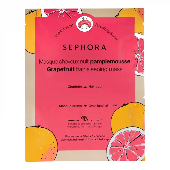 Sephora Masque Cheveux Nuit Pamplemousse Lissant Éclat