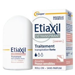 ETIAXIL – Roll On Confort+ Traitement Transpiration Forte Peaux Sensibles