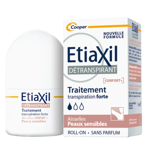 ETIAXIL Roll On Confort+ Traitement Transpiration Forte Peaux Sensibles