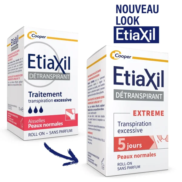 ETIAXIL Roll On Traitement Transpiration Excessive Peaux Normales