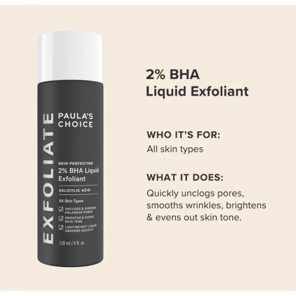 PAULA’S CHOICE Skin Perfecting 2% BHA Lotion Exfoliante 2