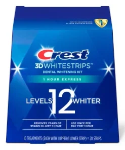 CREST – 3D Whitestrips 1 Hour Express Kit de Blanchiment ( 20 Bandes )