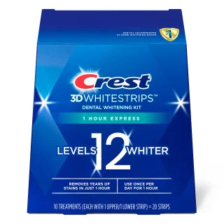 CREST – 3D Whitestrips 1 Hour Express Kit de Blanchiment ( 20 Bandes )