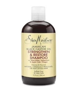 SHEA MOISTURE – Jamaican Black Castor Oil Shampooing Fortifiant Et Réparateur 384 ml