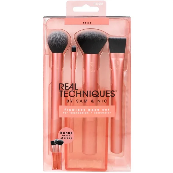 REAL TECHNIQUES – Flawless Base Set Kit de Pinceaux 1