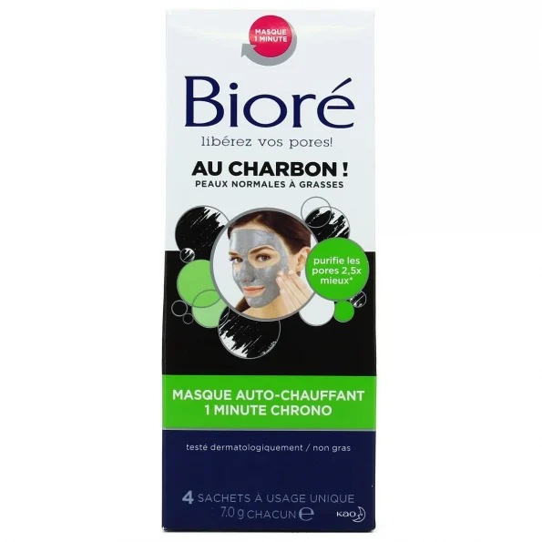 BIORÉ – Masque Auto-Chauffant au Charbon