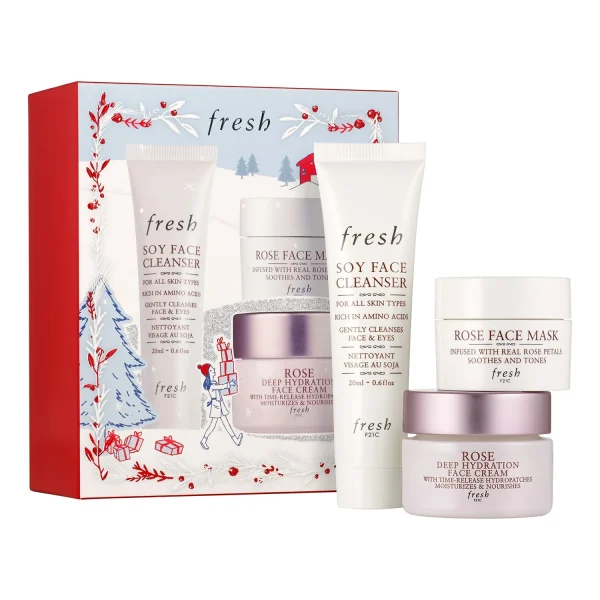 FRESH – Le Trio Soins Bestseller Au Soja et à La Rose Coffret Soin Visage