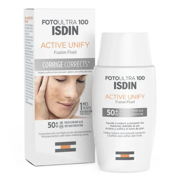 ISDIN – FotoUltra 100 Active Unify Écran Solaire Fluide