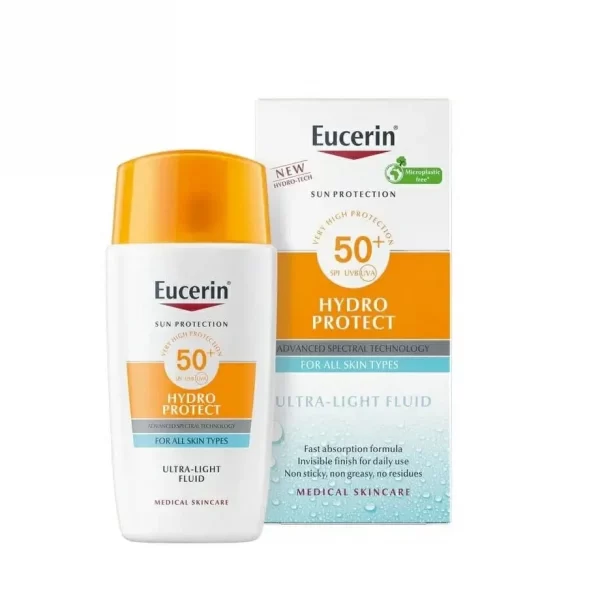 EUCERIN – Hydro Protect Écran Solaire Fluide Ultra Léger SPF 50+