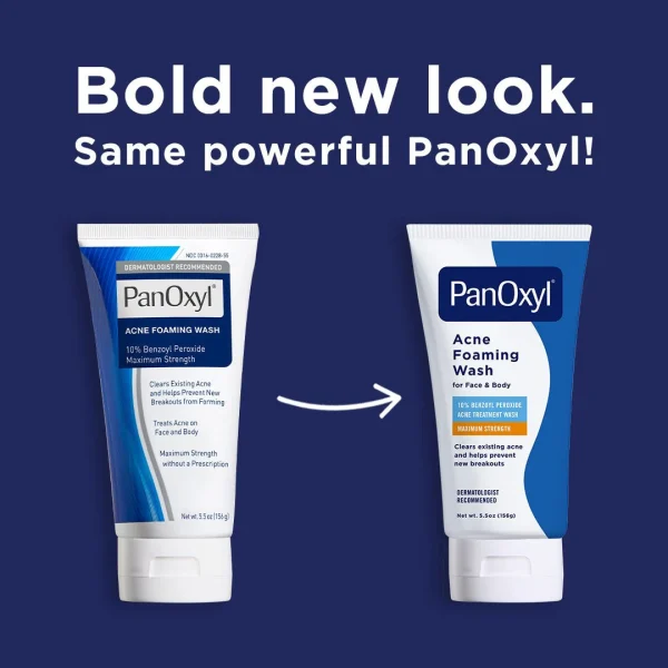 PANOXYL – Nettoyant Moussant Contre l’Acné 10% Peroxyde de Benzoyle Force maximale 10