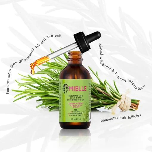 MIELLE - Rosemary Mint Oil Huile Cheveux Fortifiante au Romarin et à la Menthe