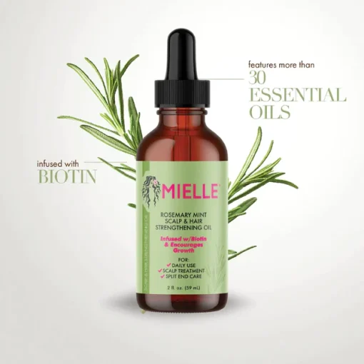 MIELLE - Rosemary Mint Oil Huile Cheveux Fortifiante au Romarin et à la Menthe