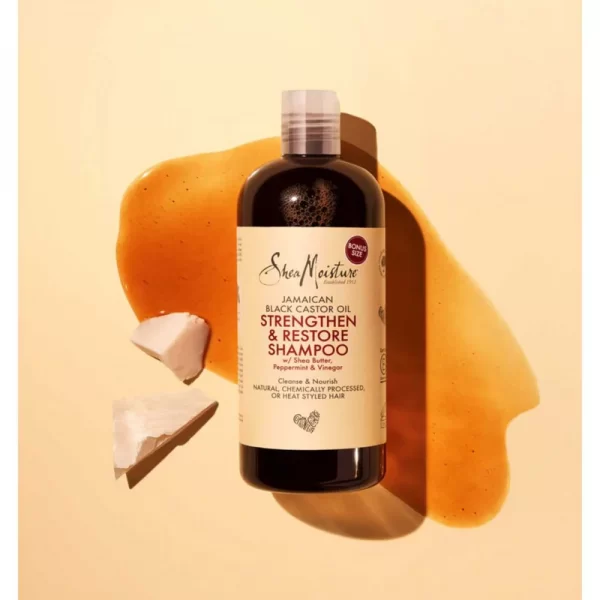 SHEA MOISTURE – Shampooing Fortifiant Et Réparateur À L’huile De Ricin Noire Jamaïcaine