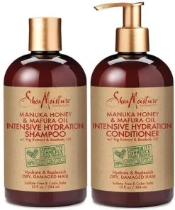 SHEA MOISTURE - Manuka Honey & Mafura Oil Shampooing & Après-Shampoing Soin Hydratant Intensif