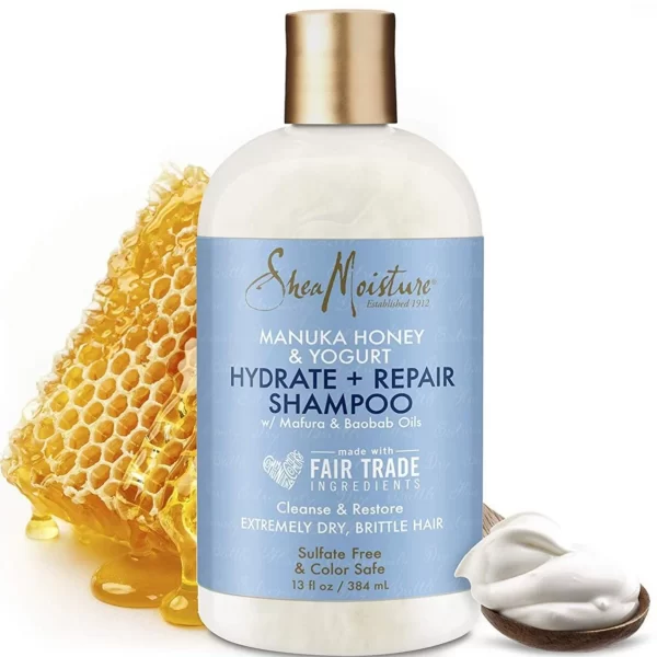 SHEA MOISTURE – Manuka Honey & Yogurt Shampooing Réparateur & Hydratant 384 ml