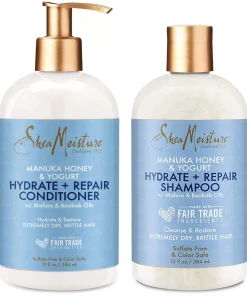 SHEA MOISTURE - Manuka Honey & Yogurt Shampooing & Après-Shampooing Soin Réparateur & Hydratant