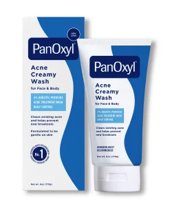 PANOXYL - Acne Creamy Wash Nettoyant Crémeux Contre l'Acné 4% Peroxyde de Benzoyle Contrôle Quotidien