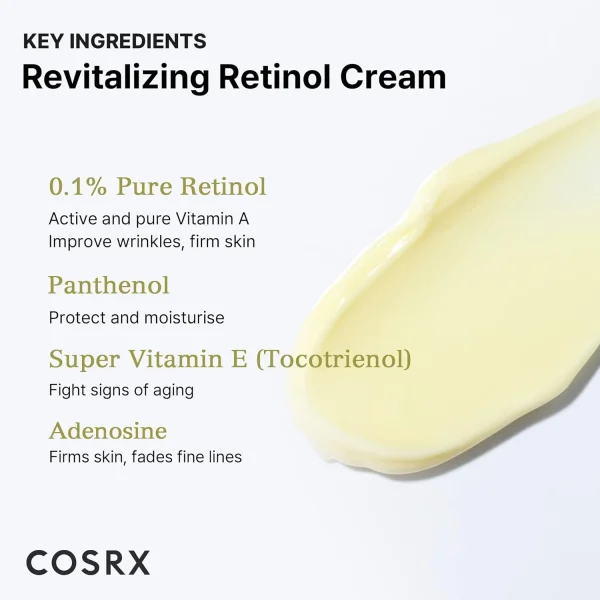 COSRX – The Retinol 0.1 Cream Crème Hydratante Anti-âge
