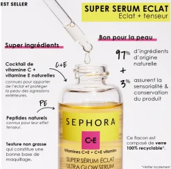 Super Sérum Eclat à la vitamine C et E et aux peptides