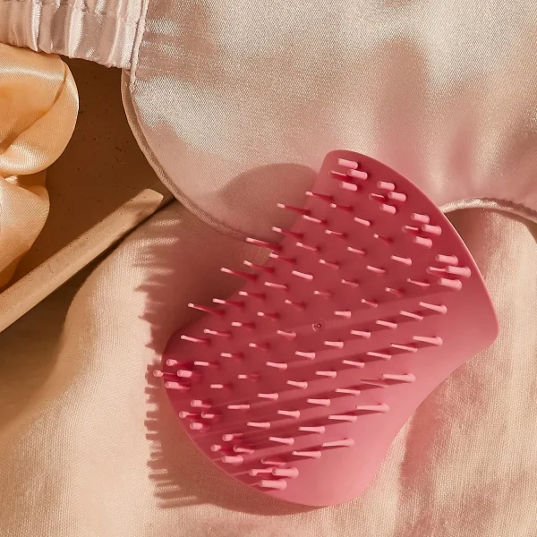 TANGLE TEEZER – Wet and Dry Exfoliant & Masseur pour le Cuir Chevelu Joli Rose