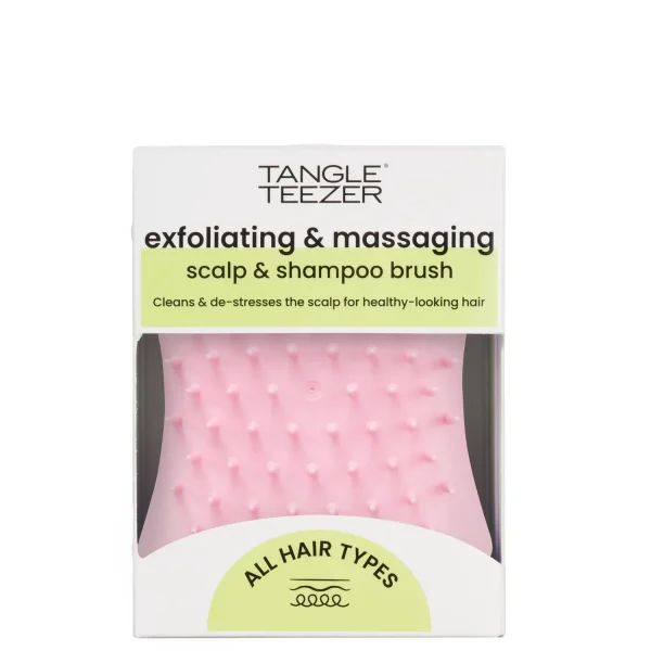 TANGLE TEEZER – Wet and Dry Exfoliant & Masseur pour le Cuir Chevelu Joli Rose