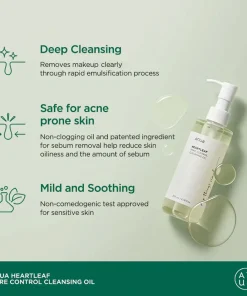 ANUA - Heartleaf Pore Control Cleansing Oil - Huile Nettoyante Démaquillante