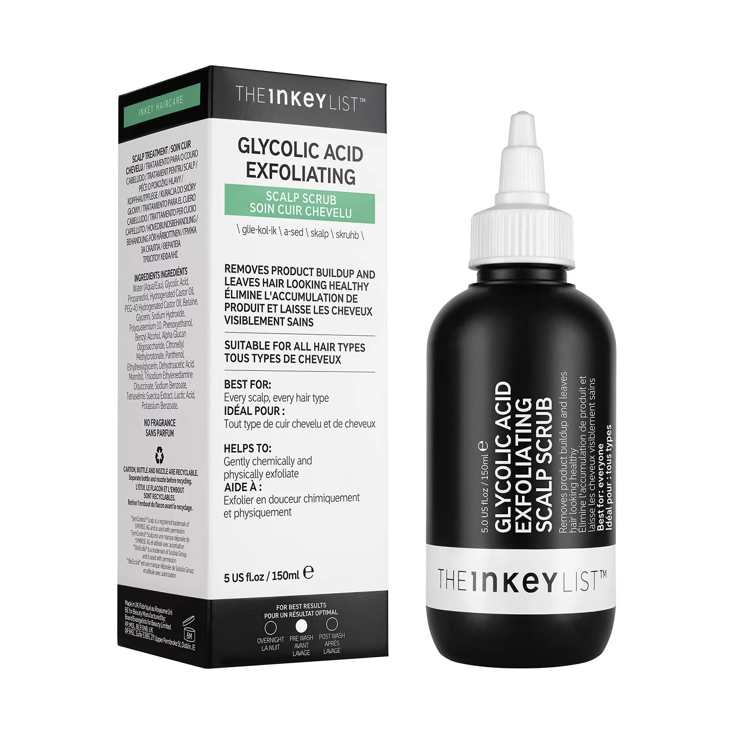 THE INKEY LIST - Glycolic Acid Exfoliating Sculp Scrub - Gommage Cuir Chevelu Exfoliant à l'Acide Glycolique 150ml