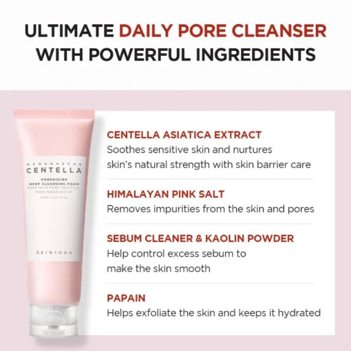 Skin1004 - Madagascar Centella Poremizing Deep Cleansing Foam - Mousse Nettoyante 125ml