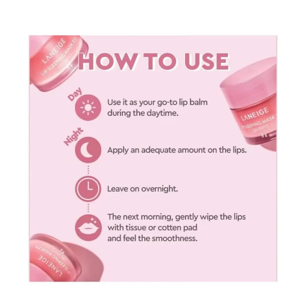 LANEIGE – Lip Sleeping Mask EX Berry – Masque de Nuit pour les Lèvres 20g