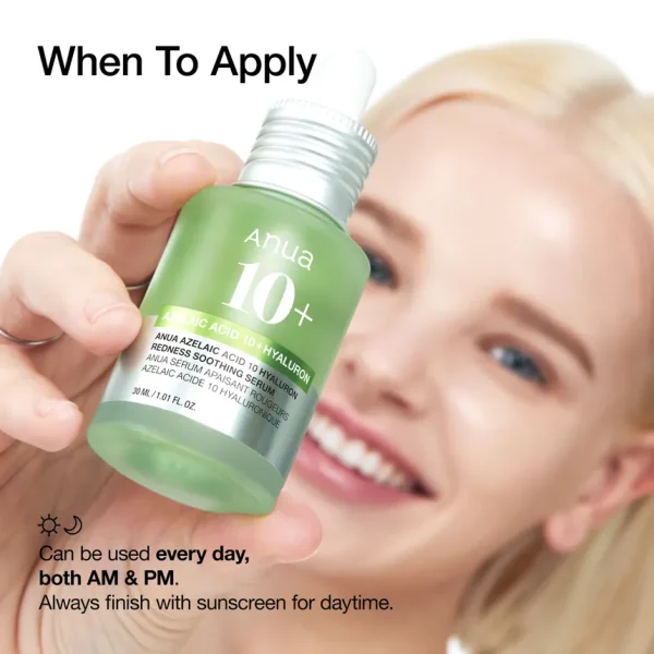 ANUA – Azelaic Acid 10+ Hyaluron Redness Soothing Serum – Soin Apaisant Anti-rougeurs 30ml 7
