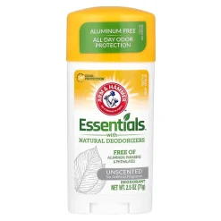 ARM & HAMMER - Essentials Unscented Déodorant avec Désodorisants Naturels Sans parfum