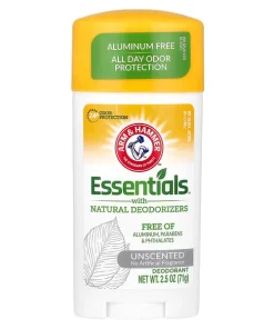 ARM & HAMMER - Essentials Unscented Déodorant avec Désodorisants Naturels Sans parfum