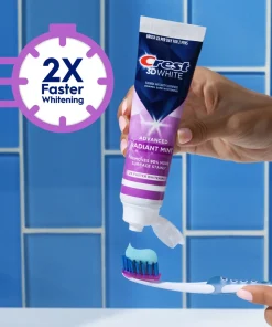 CREST - 3D White Advanced Radiant Mint Whitening Toothpaste - Dentifrice Blanchissant