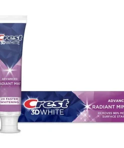 CREST - 3D White Advanced Radiant Mint Whitening Toothpaste - Dentifrice Blanchissant