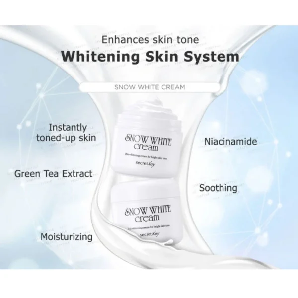 SECRET KEY – Snow White Cream – Crème Éclaircissante 50g