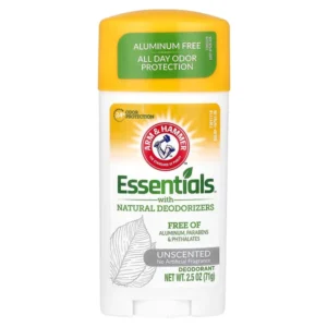ARM & HAMMER - Essentials Unscented Déodorant avec Désodorisants Naturels Sans parfum