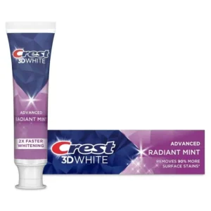 CREST - 3D White Advanced Radiant Mint Whitening Toothpaste - Dentifrice Blanchissant