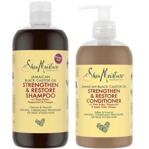 SHEA MOISTURE - Jamaican Black Castor Oil Shampooing & Après-Shampooing Soin Fortifiant & Réparateur