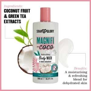 SOAP & GLORY - Magni-Coco Body Wash - Nettoyant Corporel Rafraîchissant 500ml