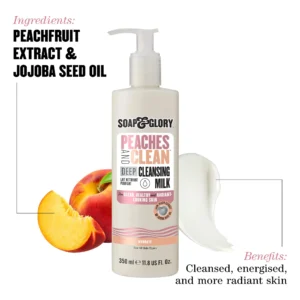 SOAP & GLORY - Peaches & Clean Face Milk Cleanser - Nettoyant Doux pour le Visage 350ml