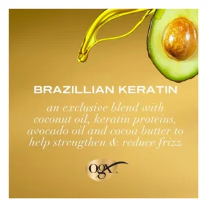 OGX - Brazilian Keratin Smooth Hair Mask - Masque Lissant à la Kératine 300ml