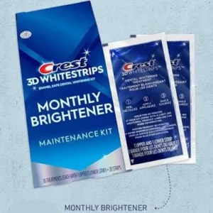 CREST - 3D Whitestrips Monthly Brightener Kit de Blanchiment Dentaire (20 Bandes)