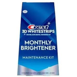 CREST - 3D Whitestrips Monthly Brightener Kit de Blanchiment Dentaire (20 Bandes)